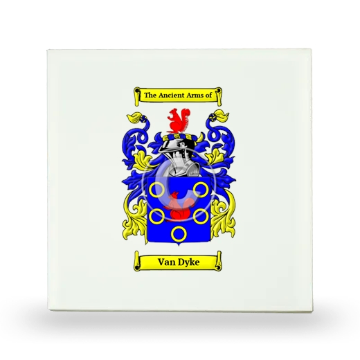 Van Dyke Small Ceramic Tile with Coat of Arms